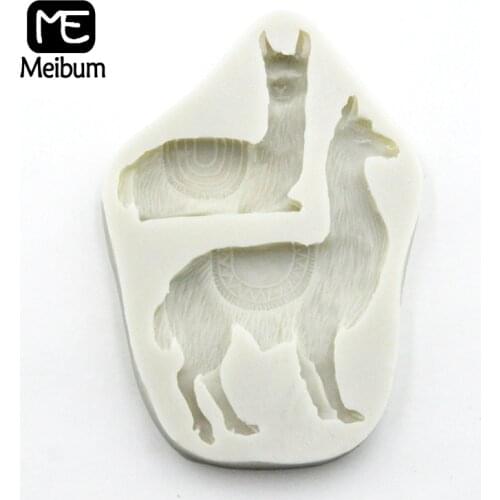 Llama Designs Silicone Fondant Cake Mold Alpaca Pattern Paste Sugar Craft Dessert Cookies Chocolate Decorating Mould