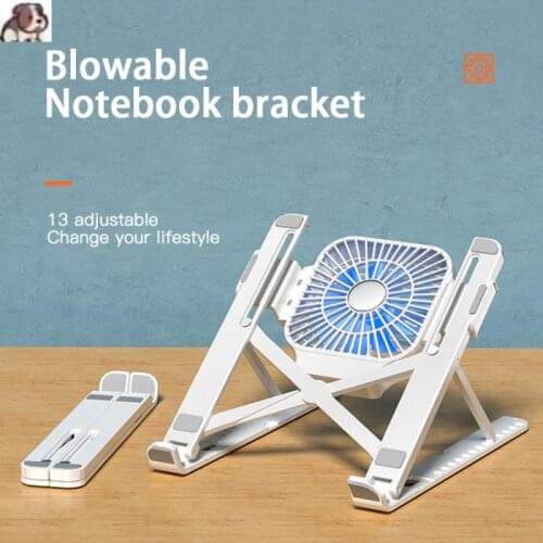 Foldable Laptop Tablet Stand With Cooling Fan Heat Dissipation For Desktop Macbook Air Pro Stand Notebook Holder HP Dell Cooler