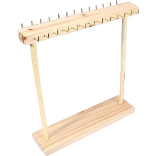 26 Hook Solid Wood Vintage Necklace Display Stand Jewelry Display Stand Earring Pendant Storage Rack