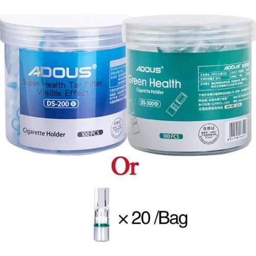 Healthy Filters Smoking Disposable Tobacco Cigarette Filter Smoking 100PCS or 20PCS Reduce Tar Filtration Cleaning Holder Health