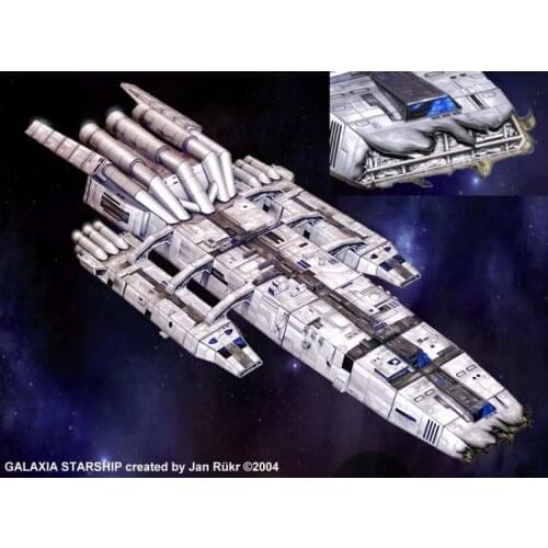 Star Ship Galaxia 3D Paper Model Diy