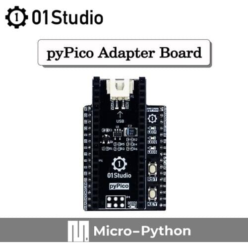 01Studio pyPico Adapter Board Compatiable with Raspberry Pi Pico MicroPython RP2040 Adapter Board