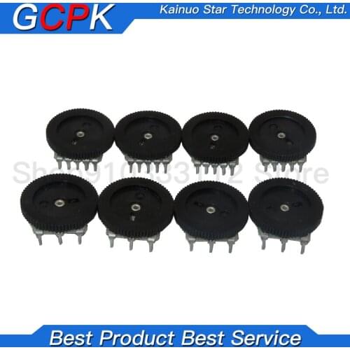 10pcs Double Gear tuning potentiometer B102 B103 B203 B503 B1K B10K B20K B50K 3Pin/5Pin 16*2mm Dial Potentiometer