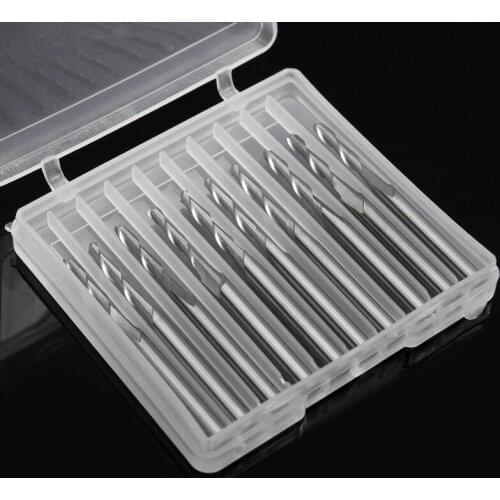 10Pcs/set 38mm Ball End Milling Cutter Mills Router Drill Bits Tool 3.175X2mm Cutting Edge