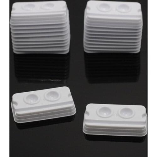 100/Pcs Dental Tools Adhesive Disposable Mixing Trays 2 Holes Model Dentist Lab Medical Supplies White