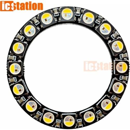 16 x 5050 RGBW SK6812 LED ring w/ Integrated Drivers 16 bits