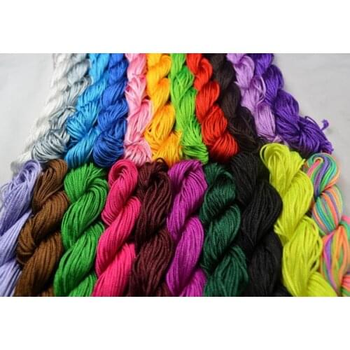28Mx1.5MM Nylon Cord Thread Chinese Knot Macrame Rattail Waxed Thread Cord for DIY Necklace Bracelets Braided String