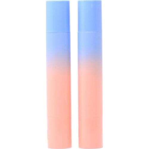 50pcs/lot New Arrival Double-edged Lipstick Tube, 12.1mm Fashion Pink Gradient Lip Balm Container, DIY Empty Lip Rouge Tube