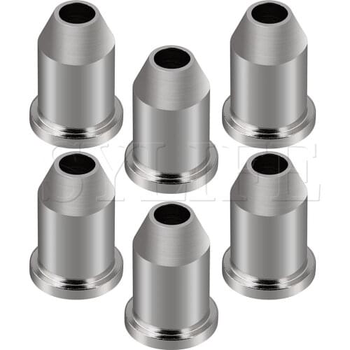 6PCS CHROME GUITAR STRING MOUNTING FERRULES/BUSHING