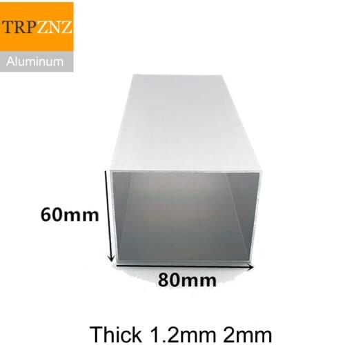 60x80mm,thick 1.2mm2mm,Rectangular aluminum tube profile,6063 Aluminum square pipe,Aluminum profile for decoration