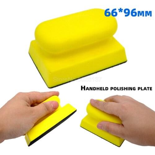 66X96MM Foam Hand Sanding Block Pad Polishing For Hook And Loop Disc & Back-up Pads Abrasives Sandpaper Discs Woodworking