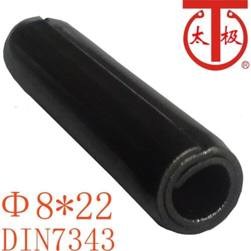 8*22) DIN7343 / ISO8750 Spiral spring pin ( Coiled pin ) 100 pieces/lot