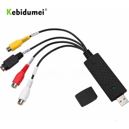 Kebidumei USB 2.0 to RCA Cable Adapter Converter support Win10 Video TV DVD VHS DVR Capture Adapter Easier Cap Top Selling DC60