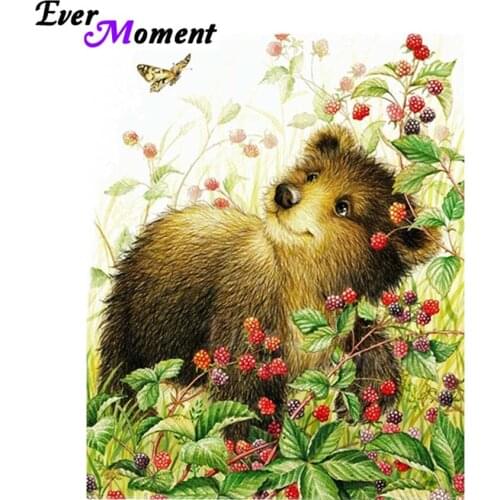 Ever Moment Diamond Painting Full Square Drill Animal 5D DIY Picture Of Rhinestone Diamond Embroidery Cross Stitch Decor ASF1331