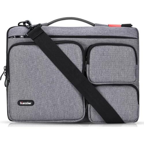 ICozzier 13.3/15.6 inch Thri-Sidepocket Laptop Sleeve with Handle and Shoulder strap /Laptop Briefcase for 13/15 Inch Ultrabook