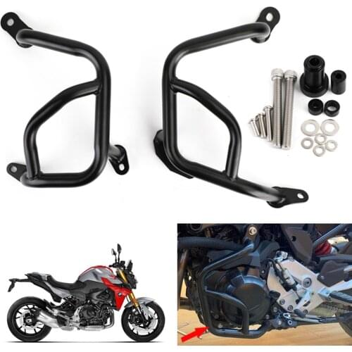 BLACK CRASH BARS ENGINE GUARDS BUMPER SET Fit for BMW F900R F900XR 2020 2021 Motorcycle Accessories Parts