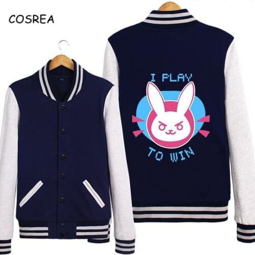 Dva Cosplay Costume D.va Hoodie Sweatshirt Women Female Jackets Baseball Coats Cotton Genji Reaper Long Sleeve Cosplay Costumes