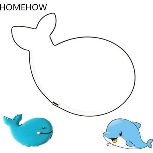 Homehow 1PC/Lot Cute Dolphin Shaped Cookie Cutter Pastry Dough Cutting Set Cake Cookie Biscuit Decorating Tools Kitchen Mold