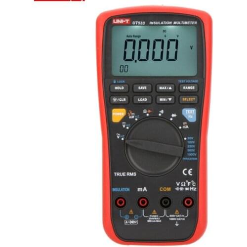 RMS Auto 50~1000V Insulation Earth Resistance Meter Digital Multimeter Capacitance Temperature Tester Megohmmeter