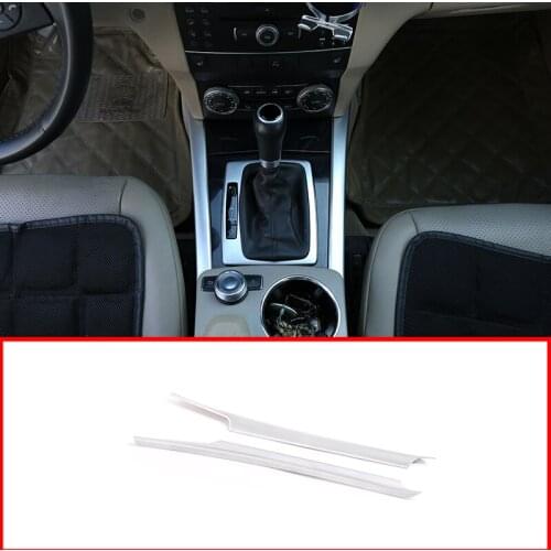 Carbon Fiber style For Mercedes benz GLK Class X204 2008-2015 ABS chrome Car Center Console Decoration Strips Trim Accessories