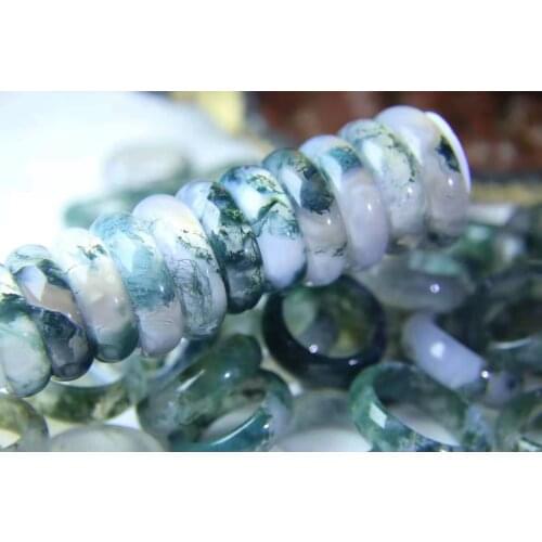 10pcs/lot bijoux femme Green pattern natural agate ring ring can be used as jewelry accessories wholesale minimalist jewelry