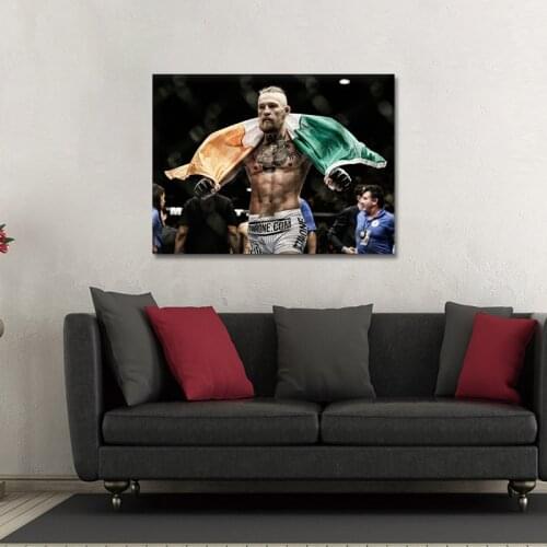 Conor McGregor MMA Fight Boxing Canvas Painting Poster Home Decoration Painting Living Room Kitchen Picture Frame