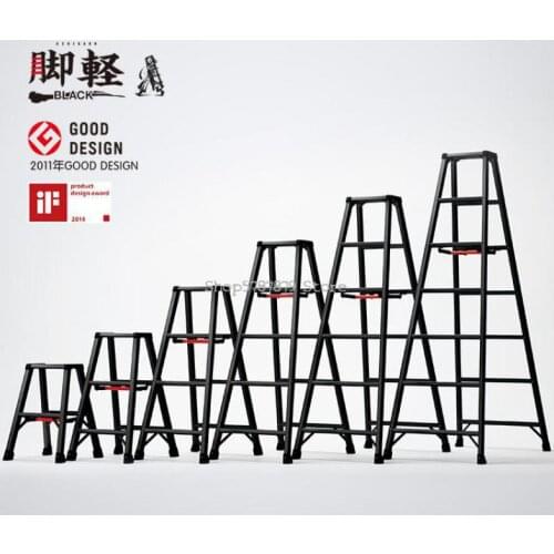Aluminum alloy lightweight herringbone ladder household folding warehouse tally photography engineering ladder RZB