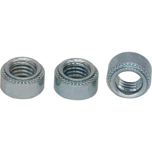 M6 S-M6-0 1.2mm S-M6-1 1.4mm S-M6-2 2.3mm Zinc Plated Carbon Steel Slab Pressure Riveting Rivnut Spare Part Self-Clinching Nut