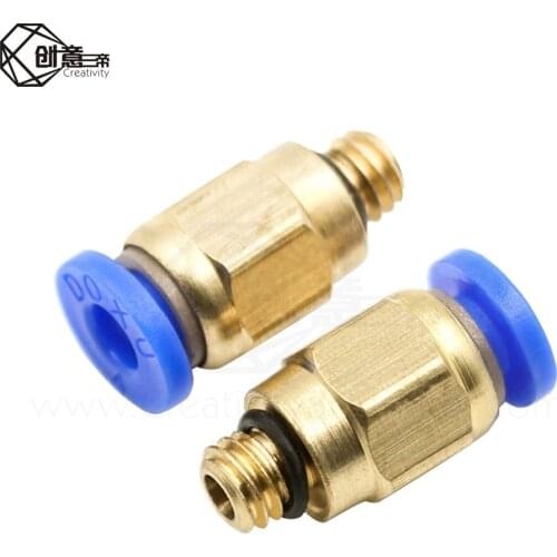 PC4-M6 Pneumatic Straight Fitting Connector for 4mm OD tubing M6 6mm Reprap 3D Printer Printers