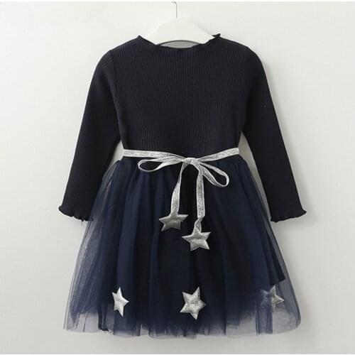 Little girls long sleeve dress spring 2020 kids dresses for girls party princess dress autumn baby girl clothes size 345678 year
