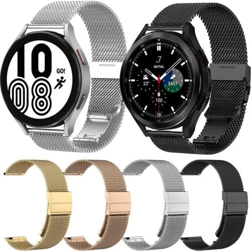 Milanese watch band for Samsung Galaxy Watch 3/Huawei Watch GT2 Metal butterfly buckle strap for 22mm 20mm Amazfit GTR Bracelet