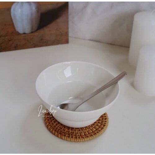 Salad Bowl Nordic Style Minimalism OATMEAL Yogurt Bowls Western Foodpottery And Porcelain Frosted White Instagram Style