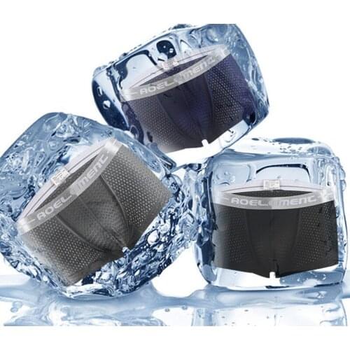 Sexy Underwear Mens Boxers Mesh Panties Man Trunk Breathable Ice Silk Pouch Underpants Male Boxershorts Penis Plus Size L-3XL