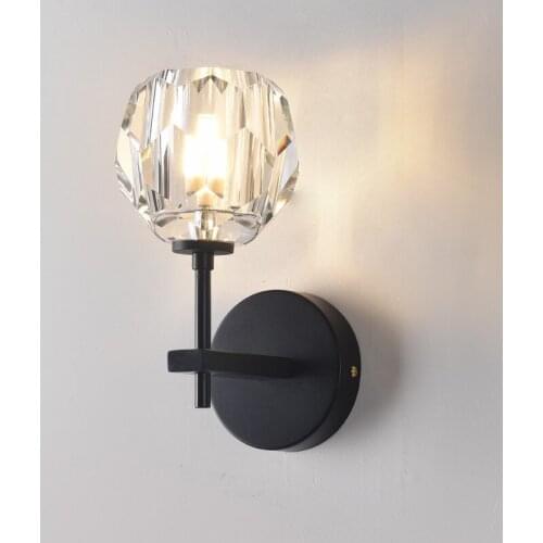 Modern RH K9 Crystal Led Wall Lamp Light for Bedroom Home Decor Wall Sconce Bedside Lamp Luminaire Mirror Lighting Fixtures