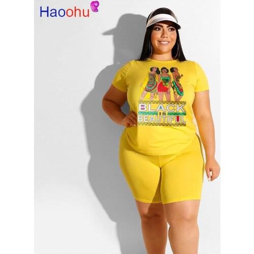 Plus Size Two Piece Tracksuit Summer Clothes For Women Crew Neck Short Sleeve T Shirt Skinny Short Sweatsuit Casual Club Outfits