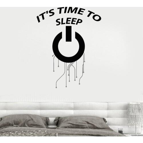 Sleep Bedroom Vinyl Wall Stickers Computer Geek IT Quote Bedroom Dream Decor DIY Self-adhesive Wall Stickers Mural SA142