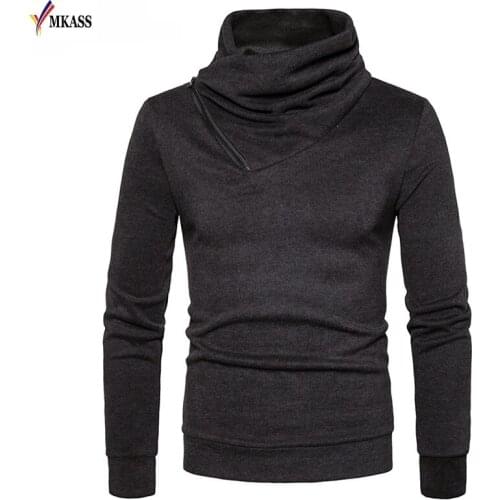 2018 Hot Sweater Pullover Men Male Brand Casual Slim Sweaters Men Soild Color Hedging Turtleneck Mens Sweater XXL