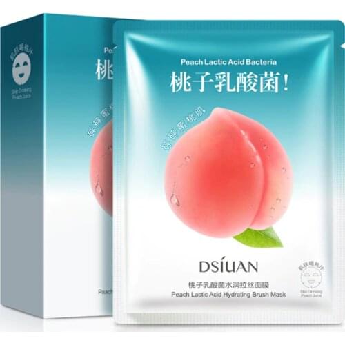 Peach Lactic Acid Bacteria Moisturizing Facial Mask Gentle Nourish Oil Control Tender And Smooth Beautiful Skin Clean Clear Thin