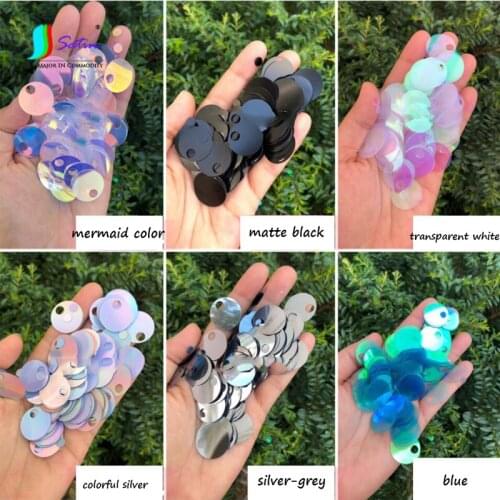 Knitting Handbag Diy Decoration Clothes Earring Material 20mm Round Big 1-hole Colorful Loose Sequins A0598L