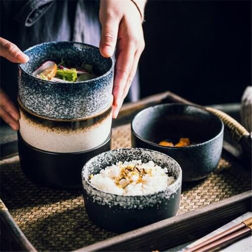 Japanese Ceramic Small Rice Soup Bowl Creative Simple Dinner Bowl Restaurant Seasoning Dish Household Breakfast Bowl Tableware