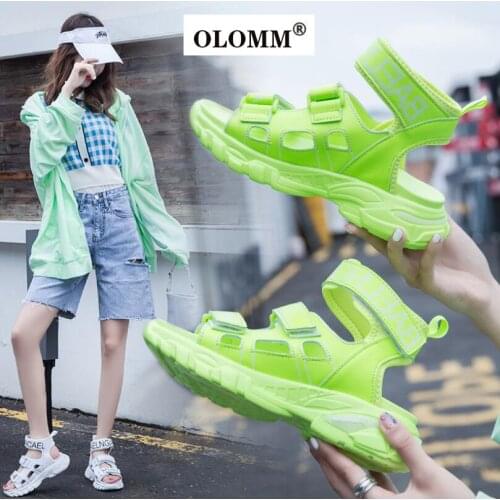 Summer Sandals Women 2020 New Summer Roman ins Tide Students Wild Casual Thick Bottom Sports Thick Bottom Womens Shoes