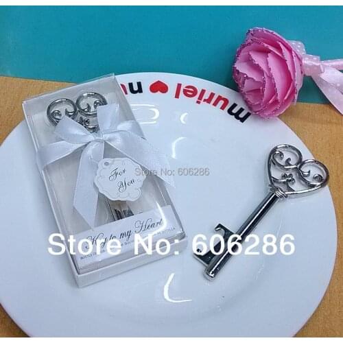100pcs/lot Key to my heart victorian beer key bottle opener wedding faovrs and gifts for guest