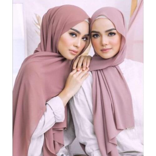 2020 Fashion New Chiffon Solid Muslim Scarf Ladies Shawls and Wraps Soft Female Foulard Hijab Stoles Head Underscarves