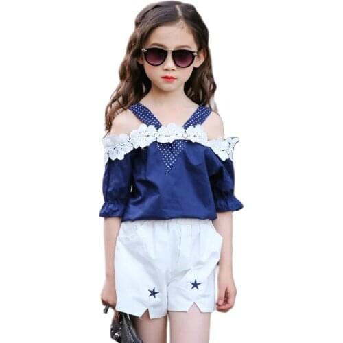 2021 Girls Summer New Suit 12 Childrens Clothing 11 Girls Summer Clothes 10 Children Short Sleeve Two Pieces Sets 8 7 Years Old