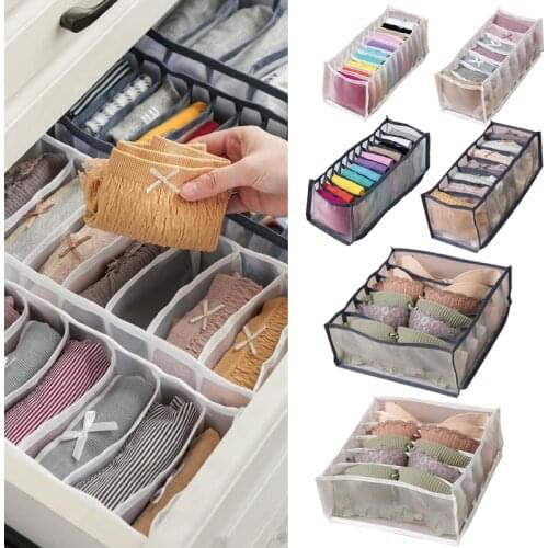 Underwear Bra Socks Panty Storage Boxes Cabinet Organizers Wardrobe Closet Home Organization Drawer Divider Dormitory 3pcs