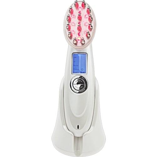 Anti Hair Loss Treatment Infrared RF Nano Treatment Device EMS Vibration Massage Hair Tool Electric Laser Hair Growth Comb
