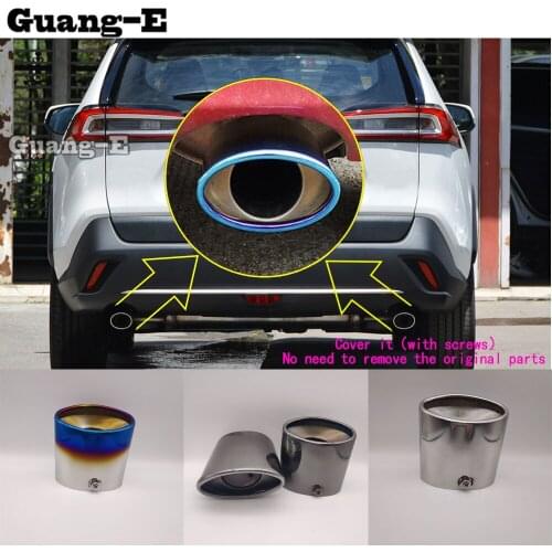 Car Sticks Muffler Back End Pipe Dedicate Exhaust Tip Tail Outlet Vent For Toyota Wildlander 2018 2019 2020 2021