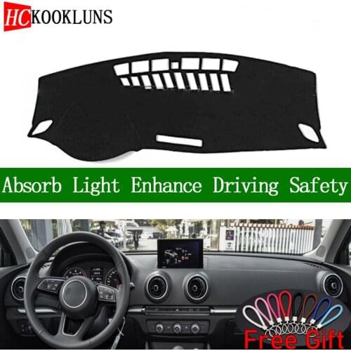 For AUDI A3 S3 2014 2015 2016 2017-2019 Dashboard Cover Sun Shade Dash Mat Pad Carpet Car Stickers Interior Accessories