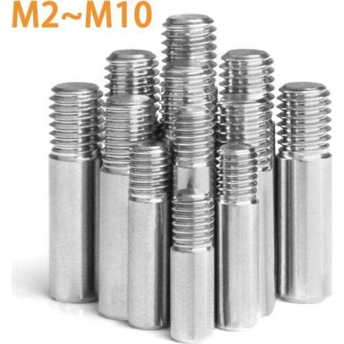 5Pcs GB831 Slotted Cylindrical Pin Dowel External Thread Locating Pin 304 Stainless Steel M2 M2.5 M3 M4 M5 M6 M8 M10