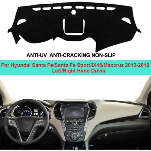For Hyundai Santa Fe Santa Fe Sport IX45 Maxcruz 2013 - 2018 2 Layers Car Dashboard Cover Carpet Cape Rug Pad Protector 2017